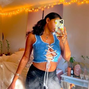 Jean Crop Top